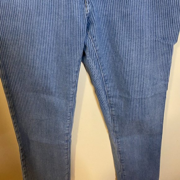 Levi's Pinstripe High Rise Straight Jeans - Picture 3 of 6